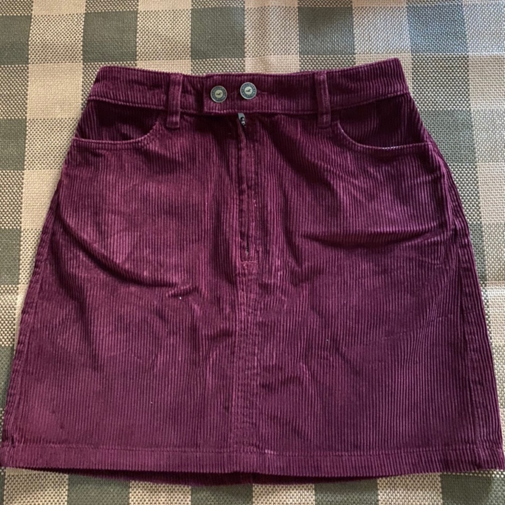 Maroon corduroy skirt